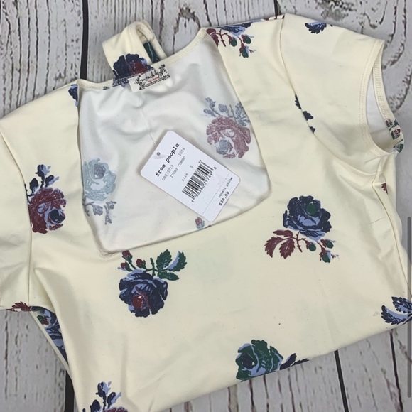 FREE PEOPLE | Ivory Floral Bodysuit - Picture 5 of 7